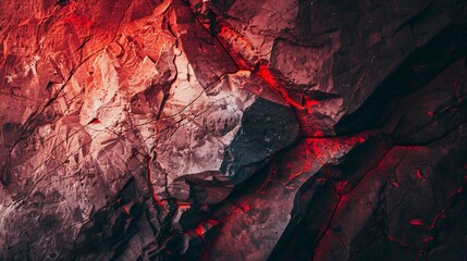 Red orange rock background Toned stone texture Mountain surface closeup lush lava color trend 2020 Bright Colorful Design : Generative AI - obrazy, fototapety, plakaty