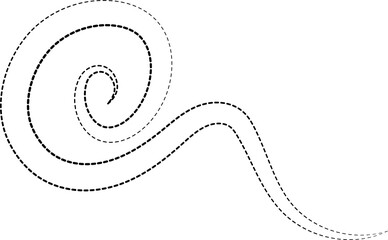 Dashed lines warped and curved. Decorative for fun