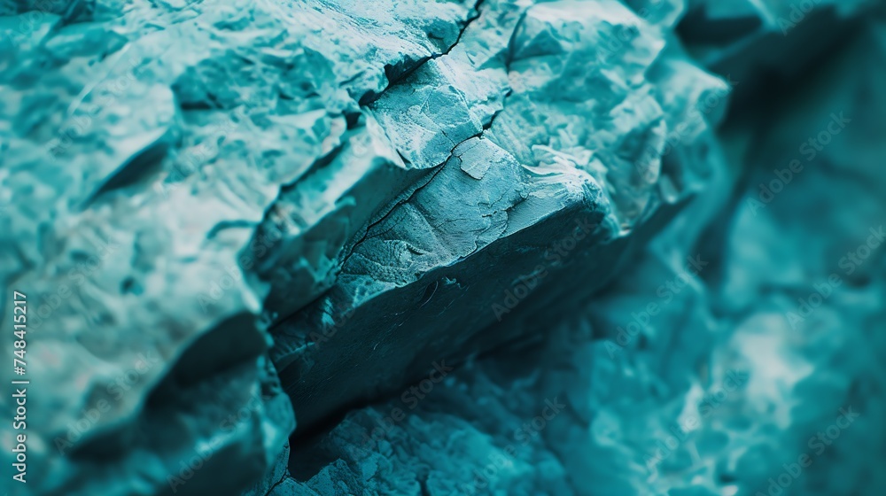 Aufkleber blue green abstract background toned rock surface texture beautiful teal background with copy space 