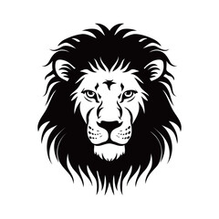 poweful lion vector in minimalistic style illustration