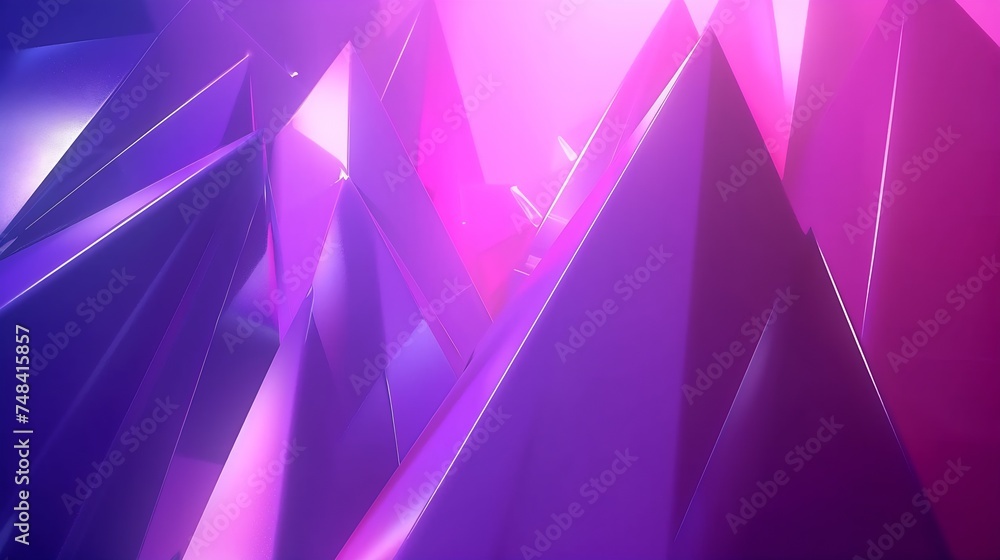 Poster abstract purple magenta blue background geometric pattern with triangles and lines colorful modern b