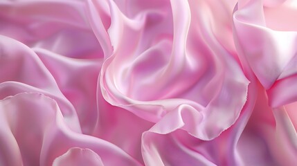 Fototapeta premium Purple pink silk satin Soft folds Fabric Bright luxury background Space design Wavy lines Banner Flat lay top view table Template Beautiful Elegant Christmas New Year Valentine romance : Generative AI