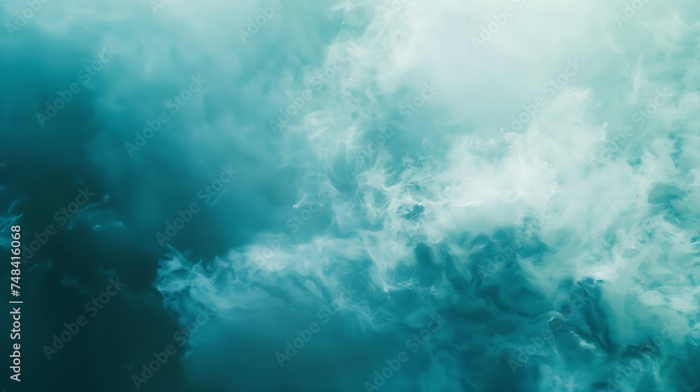Poster blue green watercolor dark turquoise abstract background with copy space for design : generative ai
