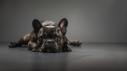 French Bulldog on the floor : Generative AI