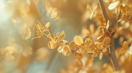 Beautiful Golden showerCassia Fistula Linn in the nature : Generative AI