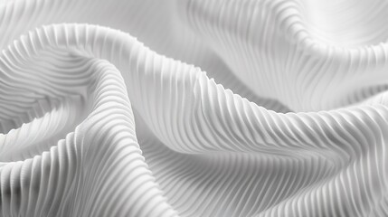 Soft wavy folds on the corduroy Black white background Durable ribbed fabric : Generative AI