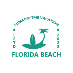 Fototapeta premium simple concept beach logo design.creative premium vector illustration.visual identity
