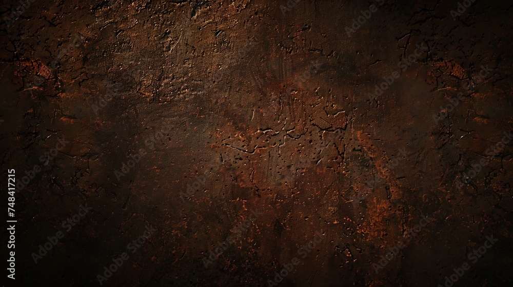 Aufkleber rust texture rough rusty metal surface black brown dark grunge background with space for design clos