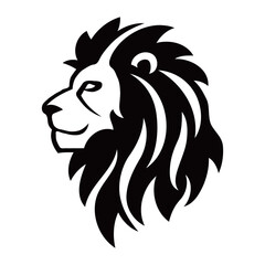 simple lion head vector icon illustration