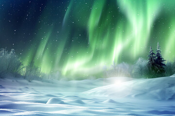 Winter Aurora Borealis