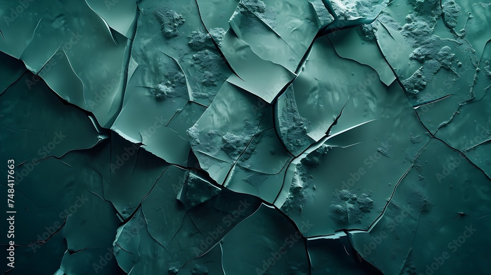Leinwandbilder blue green abstract background toned rock surface texture beautiful teal background with copy space 