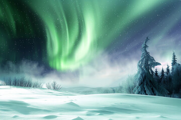 Winter Aurora Borealis