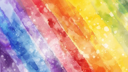 LGBT pride rainbow flag Symbol of sexual minorities and tolerance LGBTQ LGBT community concept Watercolor painted background with copy space for design Wide banner Website header : Generative AI - obrazy, fototapety, plakaty
