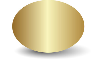 Gold paper circle and shadow. Element for design