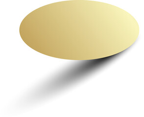 Gold paper circle and shadow. Element for design