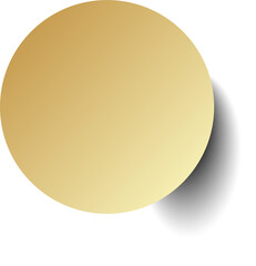 Gold paper circle and shadow. Element for design
