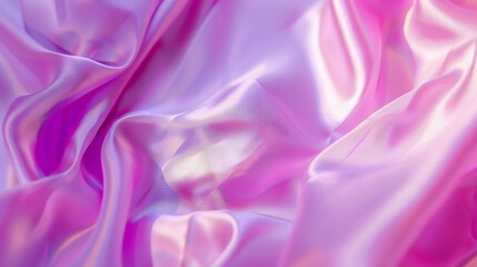 Purple pink silk satin Soft folds Fabric Bright luxury background Space design Wavy lines Banner Flat lay top view table Template Beautiful Elegant Christmas New Year Valentine romance : Generative AI