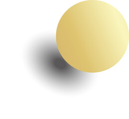 Gold paper circle and shadow. Element for design