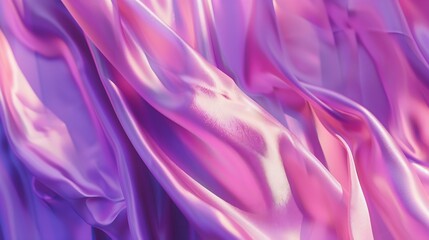 Beautiful purple pink silk satin background Soft folds Shiny fabric Luxury lilac background Space...