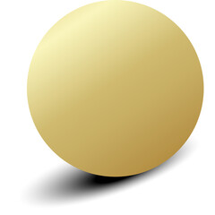 Gold paper circle and shadow. Element for design