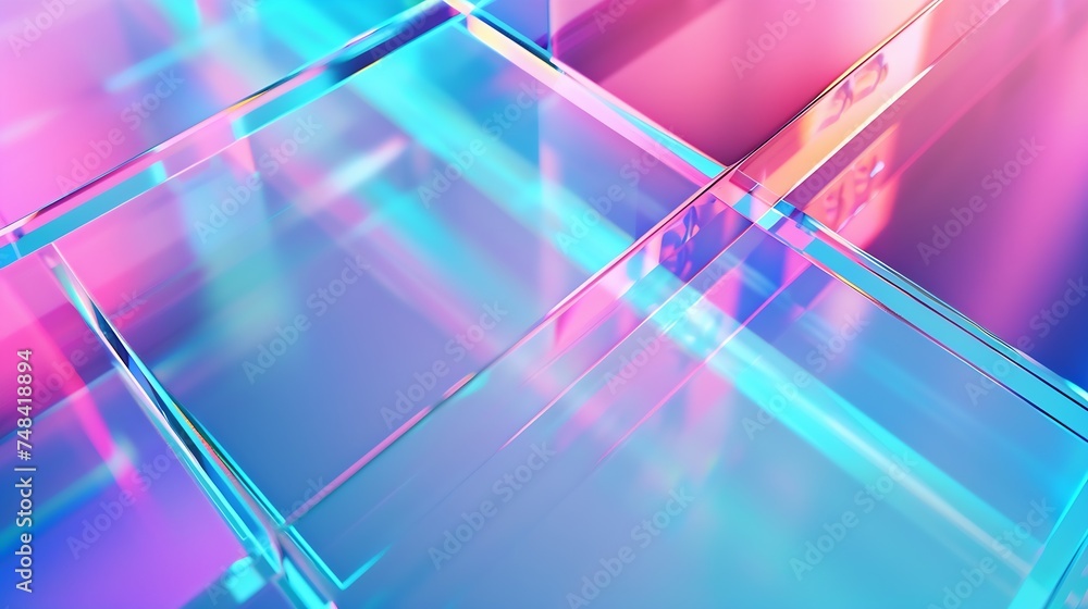 Poster turquoise teal purple pink background colorful abstract geometric pattern background with copy space