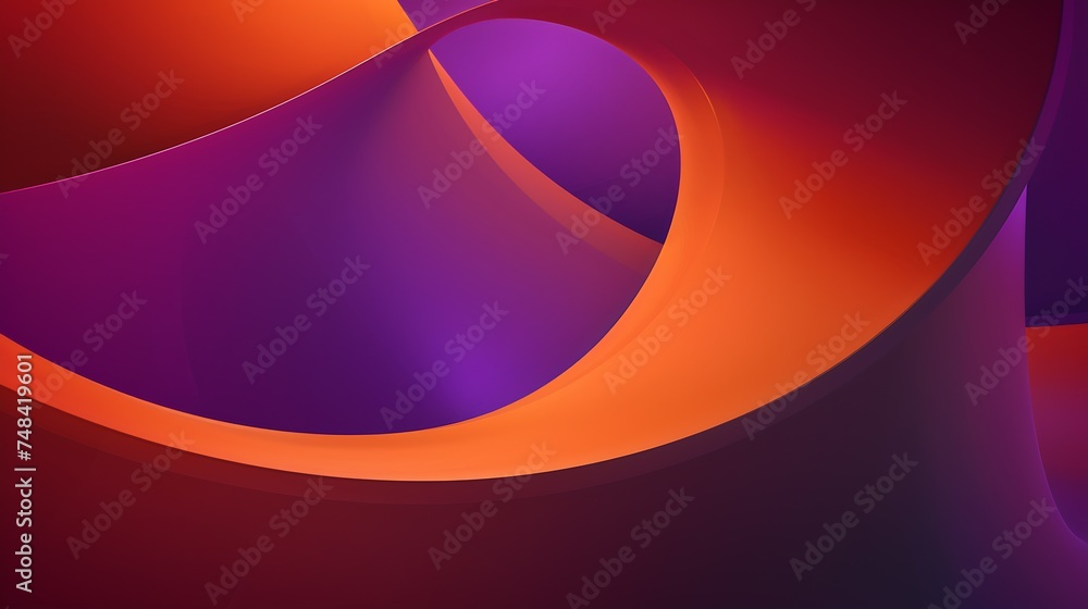 Poster Dark purple fuchsia orange brown abstract background Gradient Elegant colored background with space for design : Generative AI