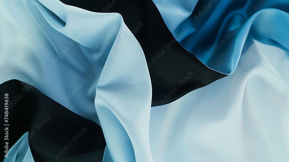 Poster Black blue white abstract background Gradient Matte Elegant background with space for design Empty Dark and light color : Generative AI