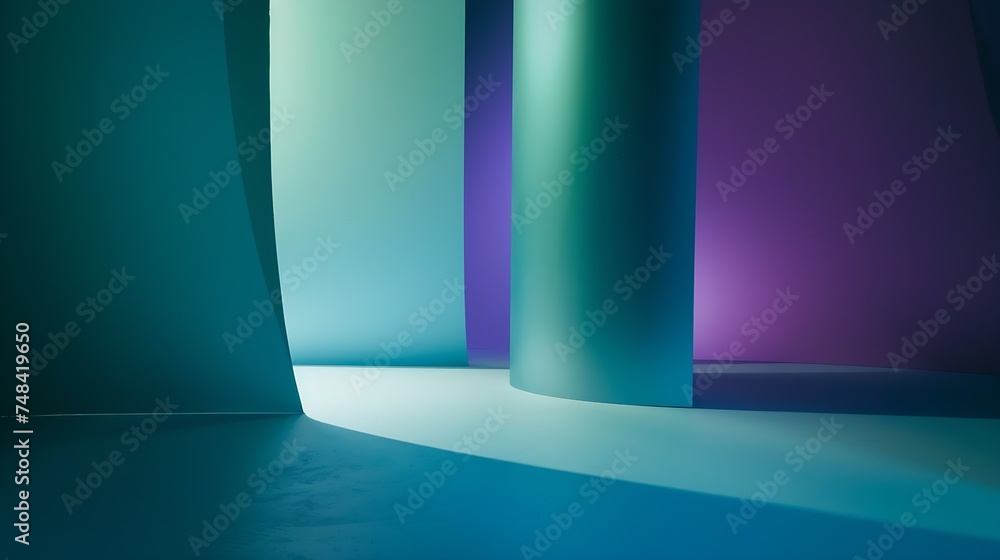 Leinwandbilder abstract colorful background purple blue green background with copy space for design web banner : ge