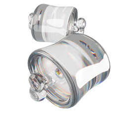 3d rendering object design meat glass double