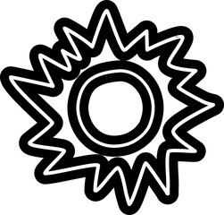 Summer sun icon, sunshine