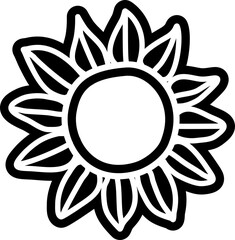 Summer sun icon, sunshine