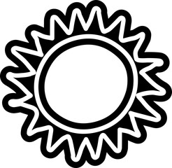 Summer sun icon, sunshine