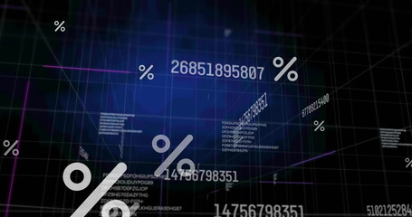 Image of percentage over data processing