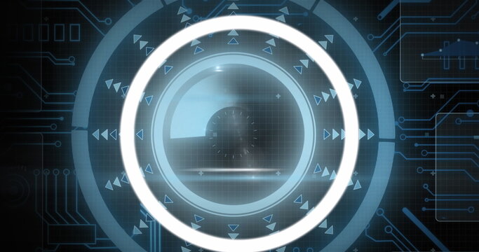 Image of scope scanning on black background
