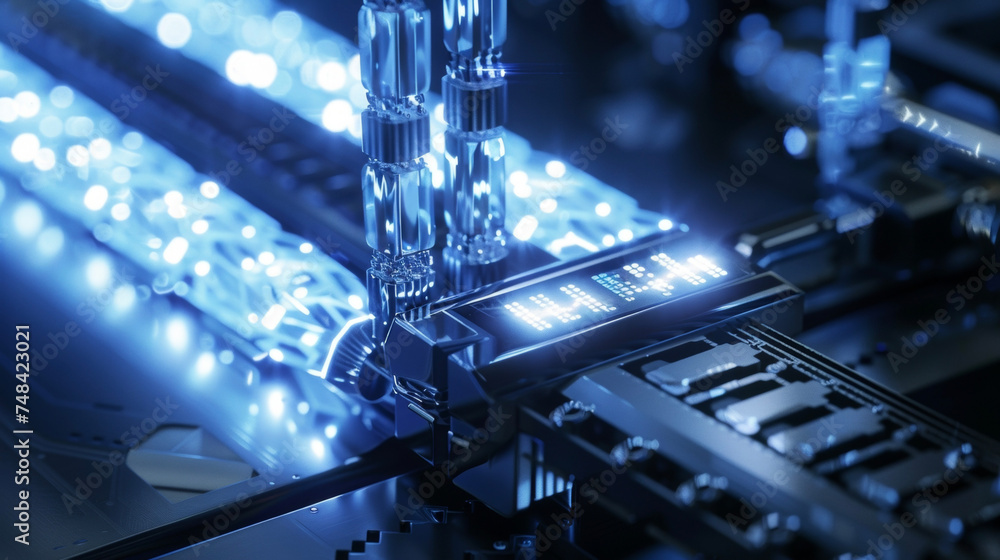 Poster a closeup of a blockchain security token being inserted into a computer granting authorized access t
