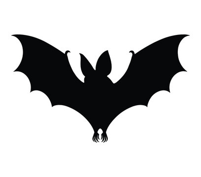 Aba Roundleaf Bat silhouette icon. Vector image.