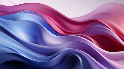 This mesmerizing digital art depicts colorful waves swirling on a white background. The waves are smooth and flowing, and they appear to be made of liquid.