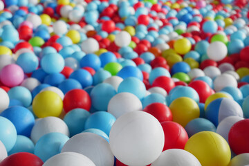 colorful balls in a child indoor play ground 