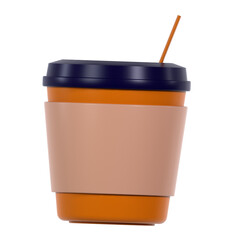 coffee cup 3D Illustration