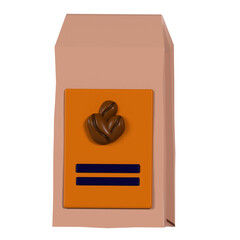 coffee bag 3D Illustration