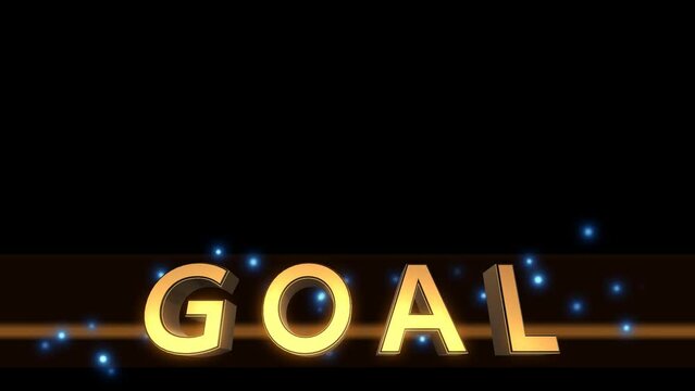 &rdquo;GOAL&rdquo;のテキストアニメーション