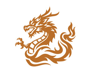 red Chinese dragon vector illustration