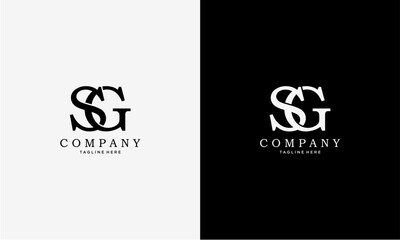 SG initial letter logo vector design