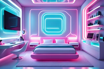 Fototapeta premium Future High-Tech Bedroom