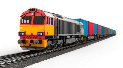 train on a white background