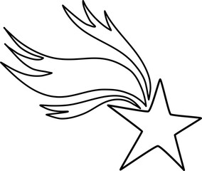 Set of hand drawn stars in doodle style