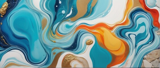 Fototapeta na wymiar abstract fluid marble background acrylic paints.
