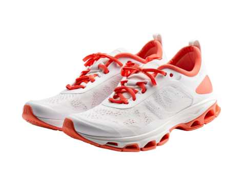 running shoes on a white background