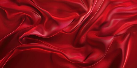 Obraz premium Abstract Red leather fabric red weave of cotton or linen satin fabric lies texture background. 