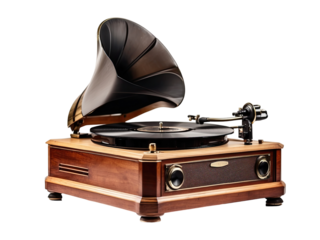 Victrola isolated on a transparent background